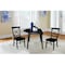 International Concepts 42 in. Solid Wood Round Dual Drop Leaf Dining Table with 2 Chairs in Black K46-42DL-C613-2 - alternate 3